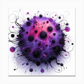 Virus On A White Background Canvas Print