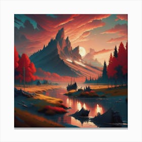 Scarlet Sunset Canvas Print