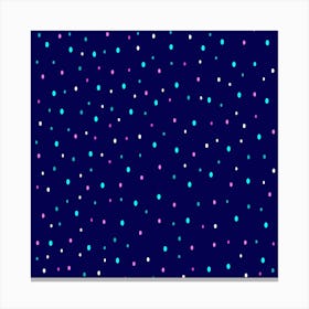 Blue And Purple Dots Canvas Print