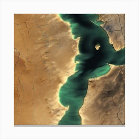 Satellite Image Of The Red Sea Canvas Print