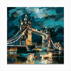 Tower Bridge At Night Canvas Print