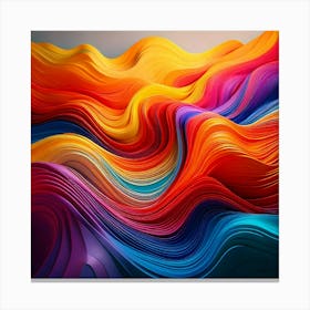 Firefly Flowing Signal Colors In A Vibrant 3d Abstract Design 67106 Canvas Print