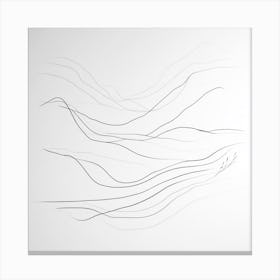 Line Drawing Of Mountains Canvas Print