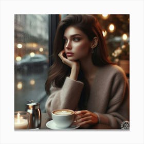 Portrait Of A Beautiful Woman Canvas Print