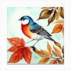 Bird On A Branch Canvas Print