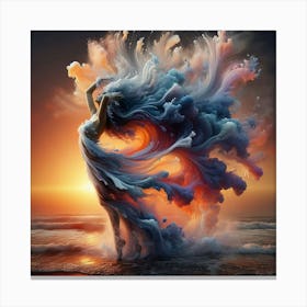 Dancer At Sunset Canvas Print