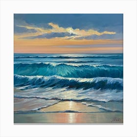 Sunset At The Beach Canvas Print