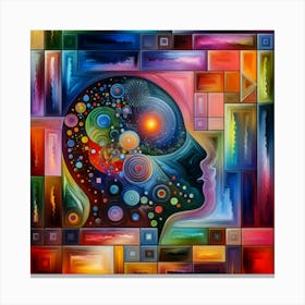 Abstract Of A Head Canvas Print