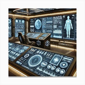 Mars Dominion Mobile Medical Unit Holoforge Command Hub Canvas Print