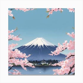 Cherry Blossoms In Fuji 2 Canvas Print