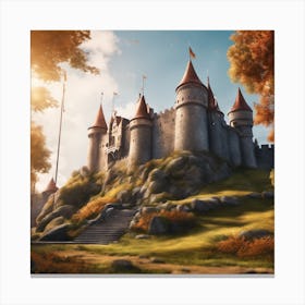 Castle In The Woods 7 Canvas Print