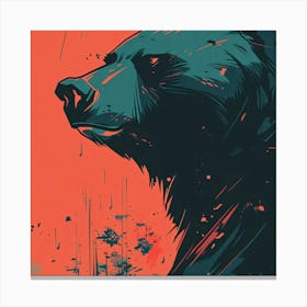 Bear Head 1 Canvas Print