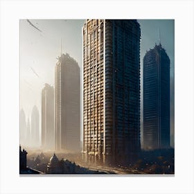 Futuristic Cityscape Canvas Print