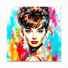Audrey Hepburn Style - Movie Star Canvas Print