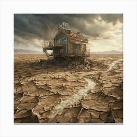 House In The Desert 10 Canvas Print