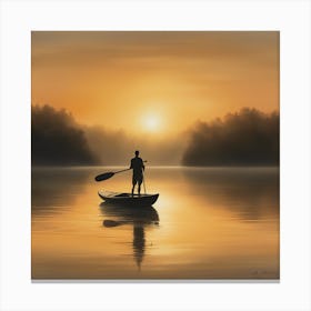 Sunset On The Lake Canvas Print Canvas Print