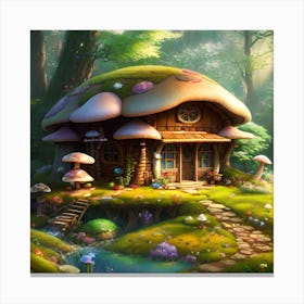 Fairy House In The Forest Canvas Print