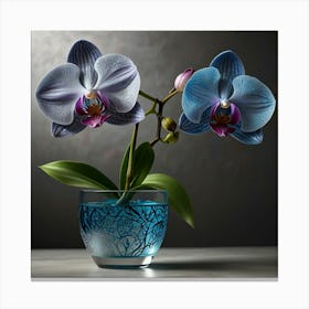 Orchids In A Vase Canvas Print