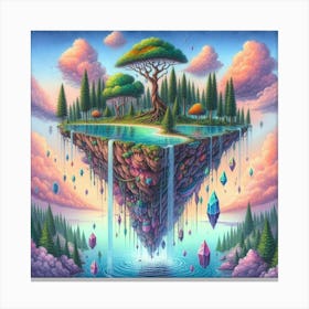 Mystical Floating Island 6 Canvas Print