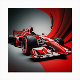 Red Racing Car Canvas Print