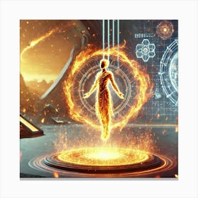 Zora Ashheart Healing Flame Scifi Canvas Print