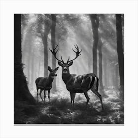 Deer In The Forest 236 Canvas Print