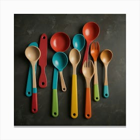 Colorful Utensils Canvas Print