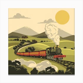 Vintage Steam Train Canvas Print