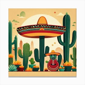 Mexican Cactus 55 Canvas Print