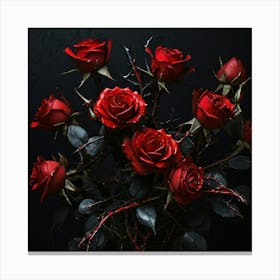 Dark Roses Canvas Print