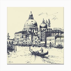 A Venice With Grand Canal Hand Drawn Sketch Illu 1720474740 1 Canvas Print