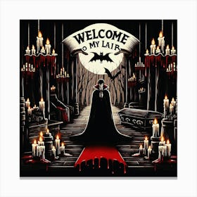 Happy halloween Illustration Spooky Horror devi background7 (11) Canvas Print