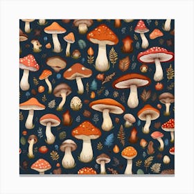 Mushrooms pattern 1 Canvas Print