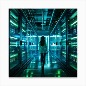 Ai Driven Security Protects A Future Proof Data Center Advanced Ai Processors Monitor Streams Of Da (1) Canvas Print