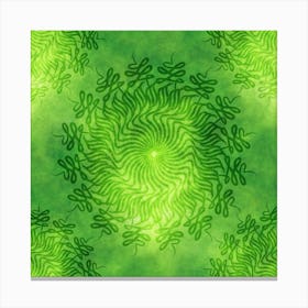 Green Mandala Pagan Mandala Seamless Tileable Canvas Print