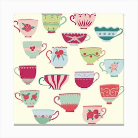 Teacups Canvas Print