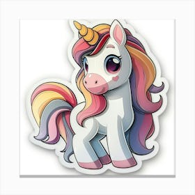 Unicorn Sticker 8 Canvas Print