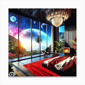 Galaxy Bedroom 1 Canvas Print