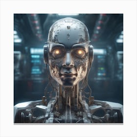 Portrait Of A Robot 48 Canvas Print