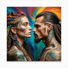 Tattooed Couple 1 Canvas Print