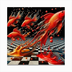 'Flaming Fish' Canvas Print