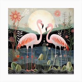 Bird In Nature Flamingo 1 Canvas Print