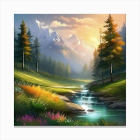 Landscape Painting 212 Canvas Print