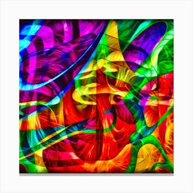 Psychedelic Mushroom World Canvas Print