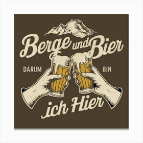 Beer And Bier Canvas Print