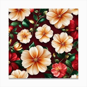 Floral Wallpaper 3 Canvas Print