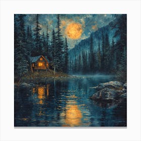 Cabin In The Woods 1 Canvas Print