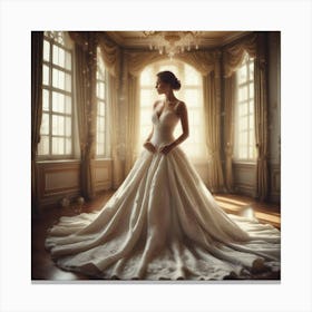 Bride In A Wedding Dress 2 Canvas Print