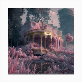 Pink House Canvas Print