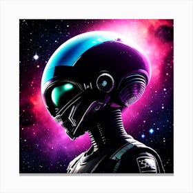 Space Alien Canvas Print